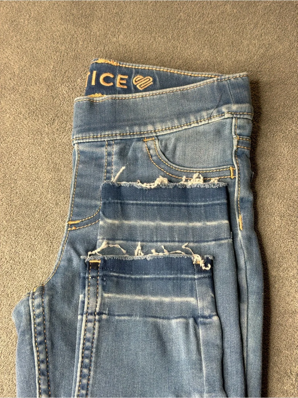 Justice Light Blue Girls' Skinny Jeans